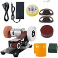 thumbnail image 1 of OKYMOTOR Mini Lijadora de Cinturón Multifuncional Eléctrica Amoladora de Cinturón 7 Velocidades Ajustables 15° Afilador Herramienta de Lijado para Cortador de Joyas de Metal, 1 of 2