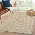 thumbnail image 3 of 8â€™ x 10' Taupe Zebra Pattern Area Rug, 3 of 8
