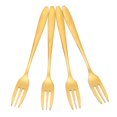 thumbnail image 1 of 4 piezas de utensilios de cocina para niños, tenedores dorados, cubiertos, tenedores para alimentos, palillos de tres puntas, pastel de acero inoxidable para niños, 1 of 6