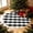 Black, variant on Edgtyos Christmas Plaid Round Tree Skirt, Black White Check Rubber Back Non Slip Waterproof Fabric Floor Cover, Xmas Tree Base Living Room Decor
