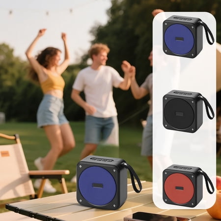 Qocolhg Portable Bluetooth Speaker Wireless Speakers Portable Wireless Up to 2-4H Playtime Powerful Basses High Sounds Quality Compact For Home Outdoor Car Use Mini Audio Player Red