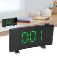 thumbnail image 3 of Electronic Projection Alarm Clock, Radio Projection Alarm Clock Stepless Dimming Black Body ABS  for Bedroom White Letters,Blue Letters,Green Letters,Red Letters, 3 of 7