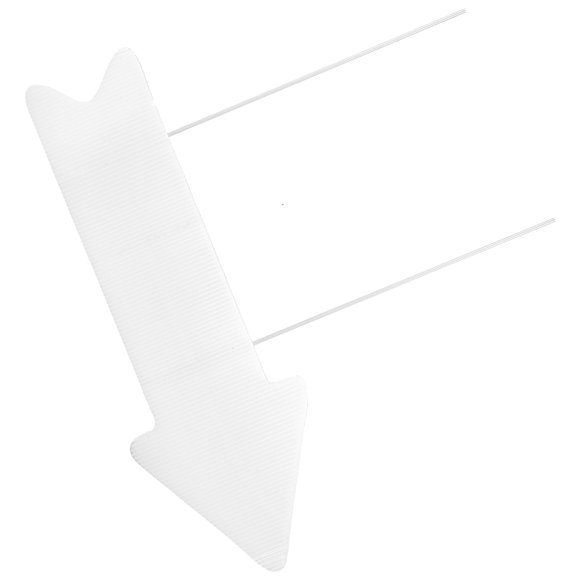 HONMEET Portable White Plastic Yard Sign with Stake for Outdoor Use and Custom Writable Messages