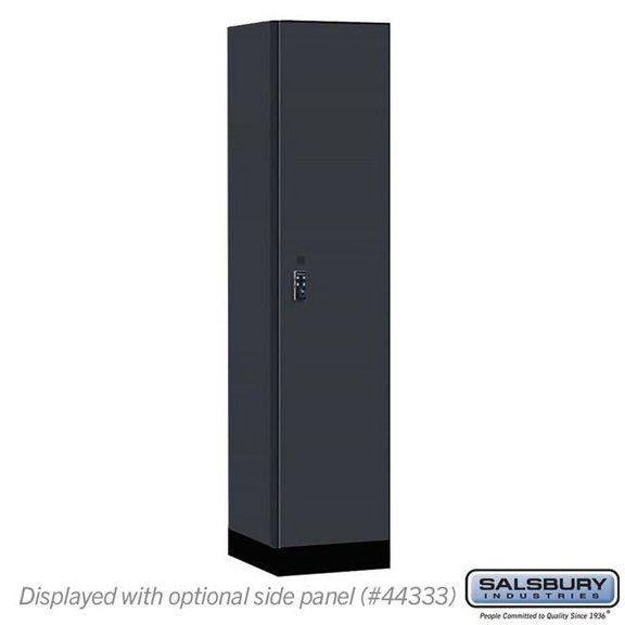 Salsbury Industries 18-41168CM-R 18 in. Wide Premier Wood Locker - Single Tier - 1 Wide - 6 ft. High - 18 in. Deep - Carbon Mesh - Resettable Combination Locks