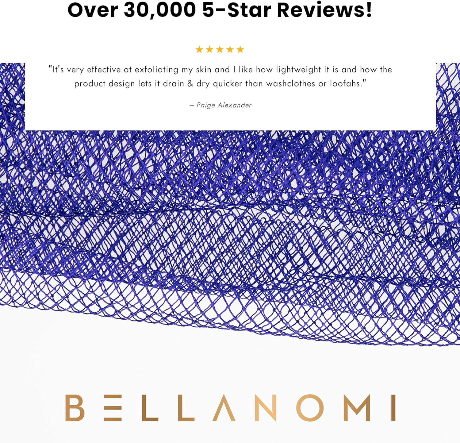 Bellanomi  African Net Sponge - Authentic Sapo Exfoliating Net, Ethically sourced from Nigeria, 45" Long Back Scrubber, Quick Dry Loofah Alternative for Gentle Exfoliation Daily Use
