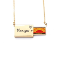 thumbnail image 1 of Sun Masses Chinese Red Revolution Letter Envelope Necklace Pendant Jewelry, 1 of 3