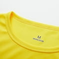 thumbnail image 2 of MSemis Kids Boys Quick Dry Sports T-Shirts Athletic Workout Sports Running Tees Tops Yellow 140, 2 of 5