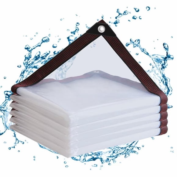 Waterproof Tarp Plastic Rain Cover, Outdoor Patio Garden Awning and Pet Shelter Roof Protector,Tear Proof Camping Ground Sheet for All Weather Use, outdoor waterproof plastic sheet,2*5m,1PC