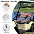 thumbnail image 6 of Binienty Tropical Hibiscus Flower Golf Cart Seat Cover Set Slip On Seat Covers for Golf Carts Easy Installation Washable Bench and Backrest Cover Compatible with EZGO & Club Car, 6 of 8
