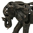 thumbnail image 2 of Lizza Elephant Tabletop Decor, Detailed Cut Out Bronze Resin, 17 Inch, 2 of 5