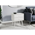 thumbnail image 3 of Monarch Specialties  Table D'appoint, Chambre À Coucher, Bout, Salon, Table De Nuit, Table D'appoint, Tiroir De Rangement, Stratifié Blanc, Moderne, Contemporain, 3 of 3