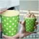 thumbnail image 5 of Tazas de papel desechables, paquete de 50, tazas decorativas de 9 oz para café, té, leche (con puntos verdes), 5 of 6