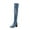Blue, variant on Fesfesfes Boots For Women Knee High Chunky Heel Autumn Winter Lady High Leg Fashion Leisure Over The Knee Boots US:8.5(41)