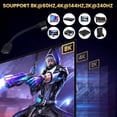 thumbnail image 3 of HUGFEGWE 5.9 Inch DisplayPort 8K Extension Cable, 90 Degree Down Angle DP 1.4 Version Male to DP 1.4 Version Female Adapter Extender Cable, Support 8K@60Hz & 4K@ 144Hz CJ25311-4228, 3 of 4