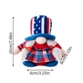 thumbnail image 3 of Patriotic Light Up Gnome 4th of July Independence Day Red White Blue Doll for Shelf Tabletop Decor, 3 of 6