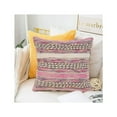 thumbnail image 7 of LR Home Chindi Cotton Blend Pillow Set of 2 in Pink/Ivory, 18" x 18", 7 of 7