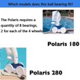 thumbnail image 4 of C60 Pool Bearing Replacement Wheel For Polaris 280/180 Pool Cleaner, 8 Pack C-60 C60 Bearing Pressure Pool Cleaner, 4 of 4