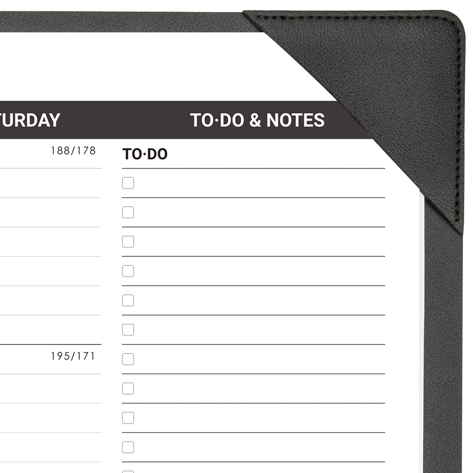 Nekmit Desk Calendar 2026-2027 with PU Desk Pad, 21" x 16 1/2", Black