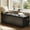 Black, variant on Pinmoco 30" Storage Ottoman Bench Folding Leather Bedroom Storage Bench with Side Pocket for Entryway Living Room, Black