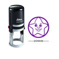 thumbnail image 1 of Personalized Custom Shiny Rubber Stamp STAR Design Round Self Inking 20mm Kids Teacher Stamp, 1 of 1