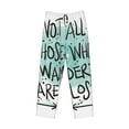 thumbnail image 4 of Kll Mens Pajama Pants For Men,Mens Lounge Pants,Funny Gifts For Men,Men'S Pajama Bottoms-Not All Who Wander Are Lost1, 4 of 9