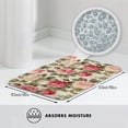 thumbnail image 5 of General Rose Flower Pattern Flannel Non-Slip Floor Mat 20x31.5in, 5 of 8