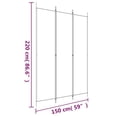 thumbnail image 4 of vidaXL 3-Panel Room Divider Black 150x220 cm Fabric, 4 of 5
