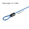 thumbnail image 2 of Uxcell 2.5mmx1m Coated Security Steel Cable Luggage Lock Wire Rope Double Loop Blue, 2 of 5