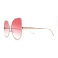 thumbnail image 3 of Super Dapper Round Cat Ear Tip Metal Rim Neat Sunglasses Gold - Red, 3 of 4