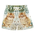thumbnail image 2 of Pineapples Cute Kittens Cats Boys Swim Trunks Boardshorts Swimsuit Quick Dry Board Shorts Bathing Suit 2-12T, 2 of 8