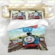 thumbnail image 5 of Thomas Conjunto de sábanas temático, trío de piezas, cómodo y amigable con la piel, diseño único, regalo de decoración para el hogar para familiares, amigos y fans,135cm *200cm, 5 of 6