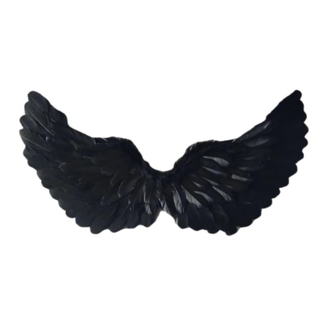Decoración de de ángel para Halloween, disfraz para fiesta de actuación en el escenario, juego de roles negro S