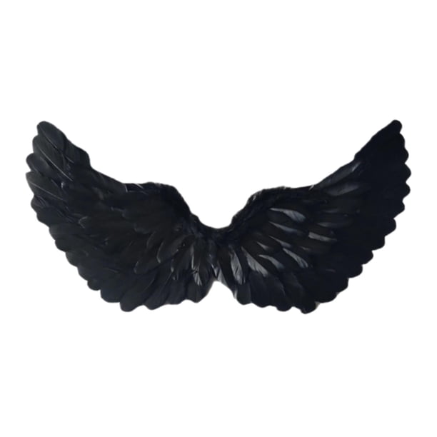 Disfraz de ala de ángel, accesorios de Halloween para fiesta, festival, cumpleaños. negro S