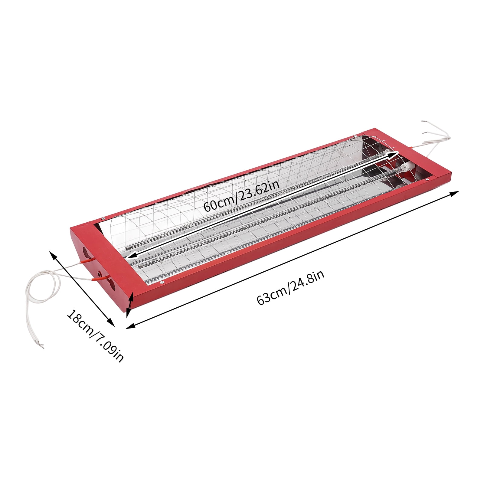 Infrared Paint Lamps (8 Pcs), 2 Halogen Lamps Each (Included), Modern Style. Rectangular Shape, 2000W Each Lamp Power, Ideal For Automotive Paint Booths & Furniture Baking Paint