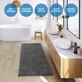 thumbnail image 5 of Nestl Bathroom Rugs, Machine Washable Bath Mats For bathroom Floor Rugs, Nonslip Backing Rubber Bath Rug, Gray, 5 of 6
