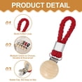 thumbnail image 3 of Uxcell 5 Pcs Clips para Toallas de Té con Lazo de Algodón para Colgar, Ganchos de Toalla de Metal de 4.3 Pulgadas, Perchas de Tela Multipropósito para Hogar Cocina Baño, Rojo (Madera), 3 of 7