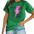 thumbnail image 1 of Pompotops T-shirt Mode Femme Manches Courtes Été Col Rond, 1 of 8