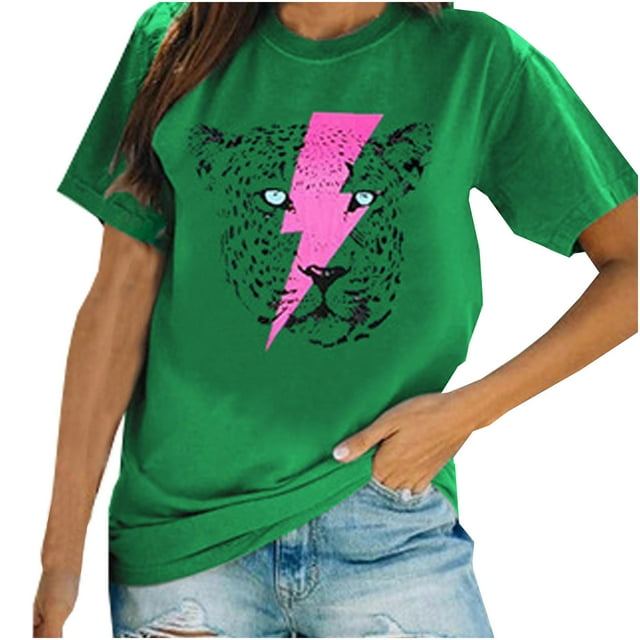 Pompotops T-shirt Mode Femme Manches Courtes Été Col Rond