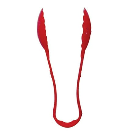 

9 Scallop Grip Tong Polycarbonate Red Color 12 packs