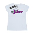 thumbnail image 1 of DC Comics Womens The Joker Text Logo Cotton T-Shirt, 1 of 5
