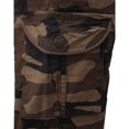 thumbnail image 5 of RAW X Mens Belted 12.5" Inseam Knee Length Cargo Shorts, Brown Camo, 44, 5 of 7