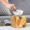 thumbnail image 6 of Picia Love Carrot Pattern Tissue Box Cover,PVC Leather Square Holder,Tissue Box Holder with Magnetic Bottom,Facial Paper Organizer Dispenser-5.2"X5.2"X5.2", 6 of 8