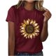 thumbnail image 1 of Fiudx Ofertas Relámpago Camisas Estampadas a La Moda para Mujer, Camisetas de Manga Corta, Blusas, 1 of 3