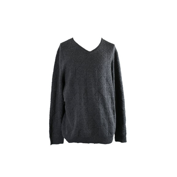 Alfani Mens Charcoal Mercerized Wool Sweater XXL