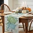 thumbnail image 3 of Thanksgiving Blue Table Runner, Autumn Thanksgiving Kitchen Dining Table Decoration for Home Party Decor 13x60 Inches, 3 of 9