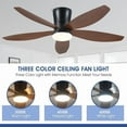 thumbnail image 6 of 42-Inch Brown Low Profile Ceiling Fan with LED Dimmable Light, Flush Mount, Remote/App Control, 6 of 20