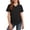 Black, variant on FhsagQ Shirts for Girls Teenagers Girls Shirts Side Ruched Short Sleeve V Neck Fitted Tops Casual Summer Soft Tee with Pocket Clothes for Kids ( Light BlueSize 7-8 Years )