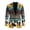 Cow Print Sunflower, variant on Polyester Blazer Jackets for Prom Dinner, Slim Fit Retro Lightweight Outerwear, Geometric Aztec