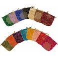 thumbnail image 5 of 16 Silk Brocade Jewelry Pouch Bag Drawstring Coin Purse Gift Bag Value Set, 5 of 5