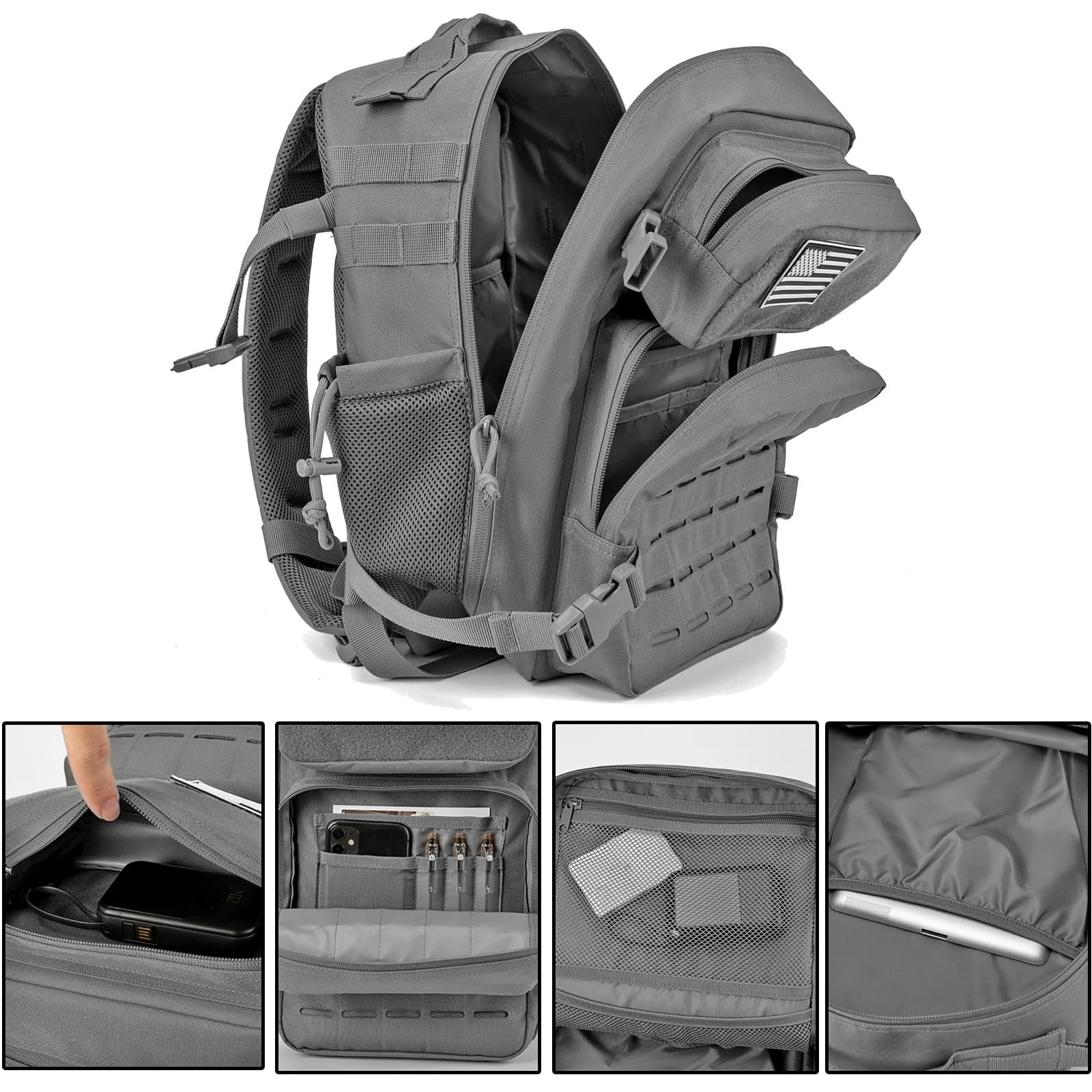 Haadid 25L/45L Backpack for Hiking, Outdoor Daypack for Travel & College, Water-Resistant Laptop Backpack for Men & Women